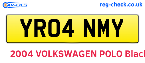 YR04NMY are the vehicle registration plates.