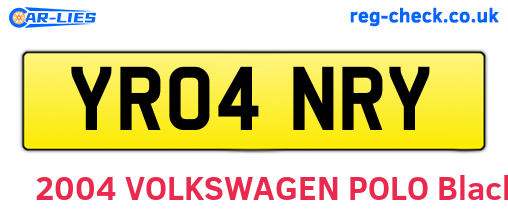 YR04NRY are the vehicle registration plates.
