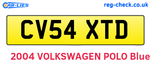 CV54XTD are the vehicle registration plates.