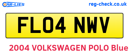 FL04NWV are the vehicle registration plates.