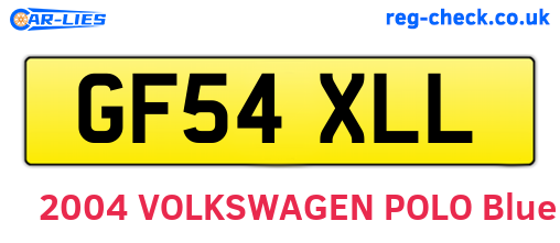 GF54XLL are the vehicle registration plates.