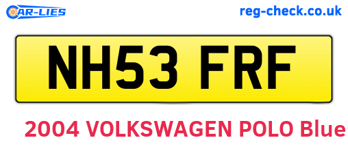 NH53FRF are the vehicle registration plates.