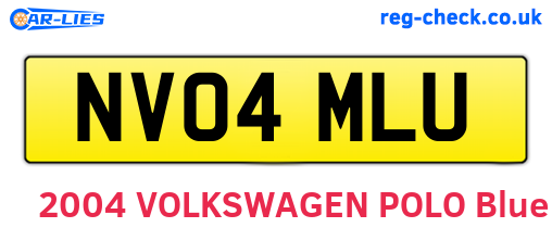 NV04MLU are the vehicle registration plates.