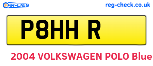 P8HHR are the vehicle registration plates.