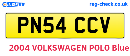 PN54CCV are the vehicle registration plates.