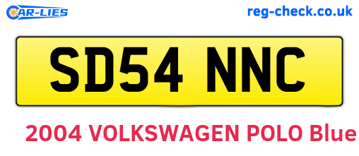 SD54NNC are the vehicle registration plates.