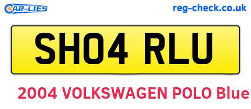 SH04RLU are the vehicle registration plates.