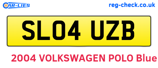 SL04UZB are the vehicle registration plates.