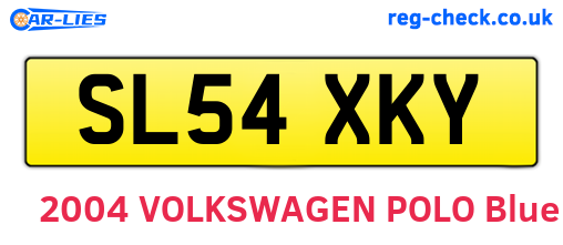 SL54XKY are the vehicle registration plates.