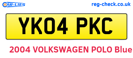YK04PKC are the vehicle registration plates.