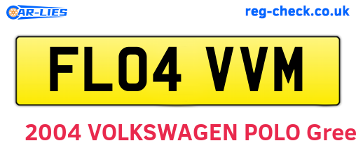 FL04VVM are the vehicle registration plates.