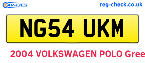 NG54UKM are the vehicle registration plates.