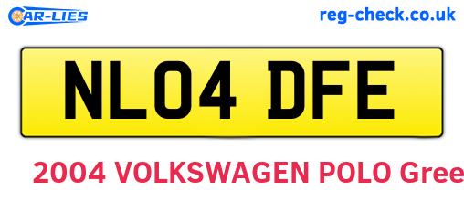 NL04DFE are the vehicle registration plates.