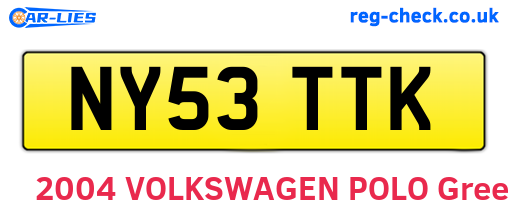 NY53TTK are the vehicle registration plates.