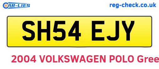 SH54EJY are the vehicle registration plates.