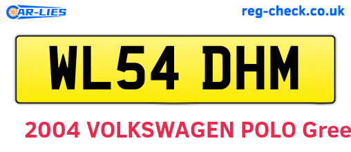 WL54DHM are the vehicle registration plates.