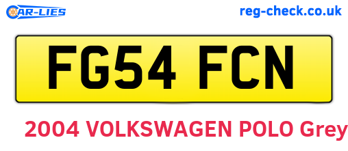 FG54FCN are the vehicle registration plates.