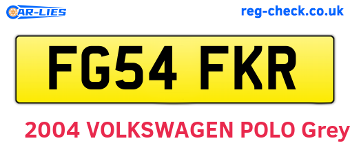 FG54FKR are the vehicle registration plates.