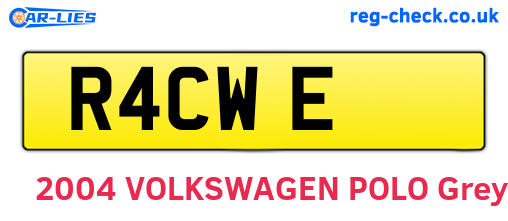 R4CWE are the vehicle registration plates.