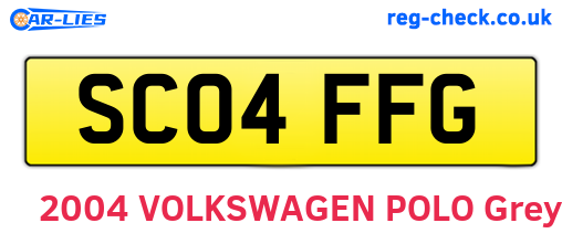 SC04FFG are the vehicle registration plates.