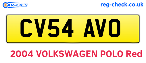 CV54AVO are the vehicle registration plates.