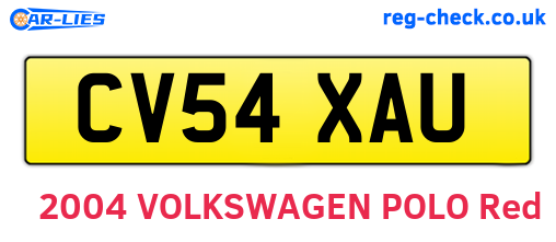 CV54XAU are the vehicle registration plates.