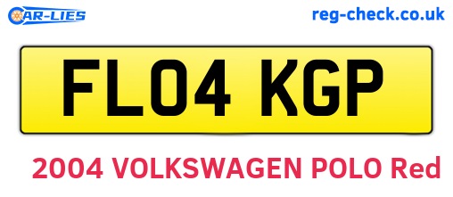FL04KGP are the vehicle registration plates.