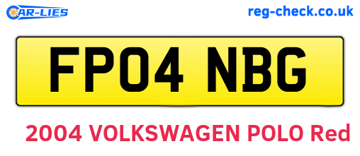 FP04NBG are the vehicle registration plates.