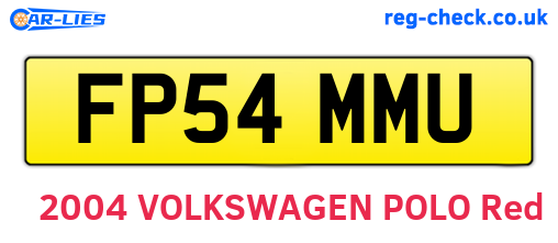 FP54MMU are the vehicle registration plates.