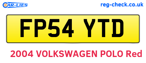 FP54YTD are the vehicle registration plates.