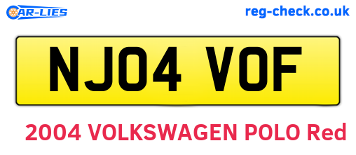 NJ04VOF are the vehicle registration plates.