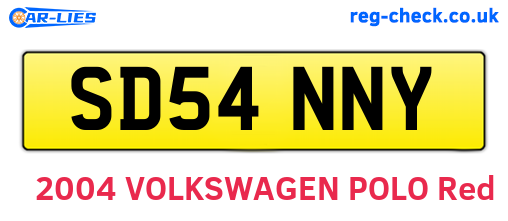 SD54NNY are the vehicle registration plates.