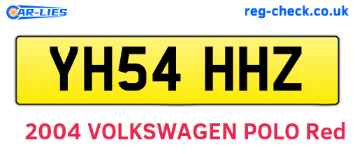 YH54HHZ are the vehicle registration plates.