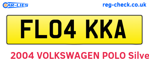 FL04KKA are the vehicle registration plates.