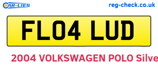 FL04LUD are the vehicle registration plates.