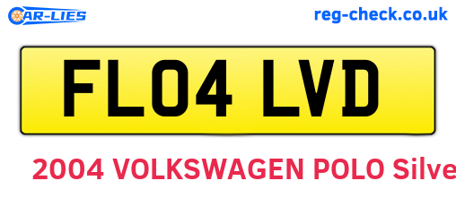 FL04LVD are the vehicle registration plates.