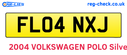 FL04NXJ are the vehicle registration plates.