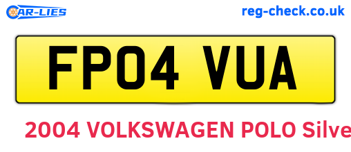 FP04VUA are the vehicle registration plates.