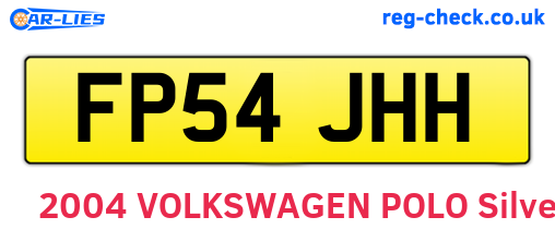 FP54JHH are the vehicle registration plates.