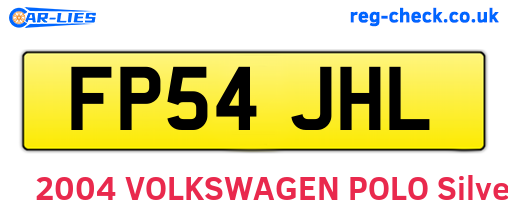 FP54JHL are the vehicle registration plates.