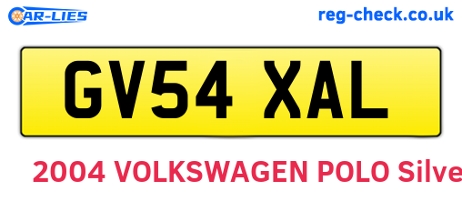 GV54XAL are the vehicle registration plates.