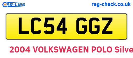 LC54GGZ are the vehicle registration plates.