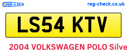 LS54KTV are the vehicle registration plates.