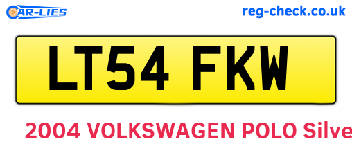 LT54FKW are the vehicle registration plates.