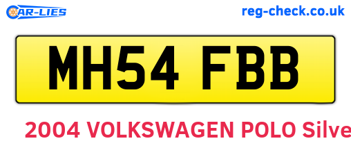 MH54FBB are the vehicle registration plates.