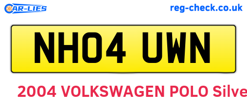 NH04UWN are the vehicle registration plates.
