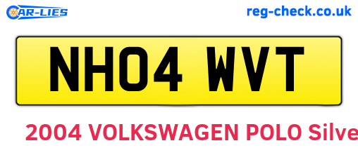 NH04WVT are the vehicle registration plates.