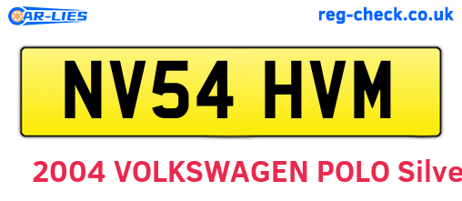 NV54HVM are the vehicle registration plates.