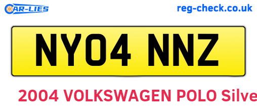 NY04NNZ are the vehicle registration plates.