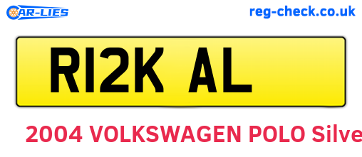 R12KAL are the vehicle registration plates.